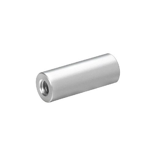10-24 Threaded Barrels Diameter: 3/8'', Length: 1'', Clear Anodized Aluminum [Required Material Hole Size: 7/32'' ]