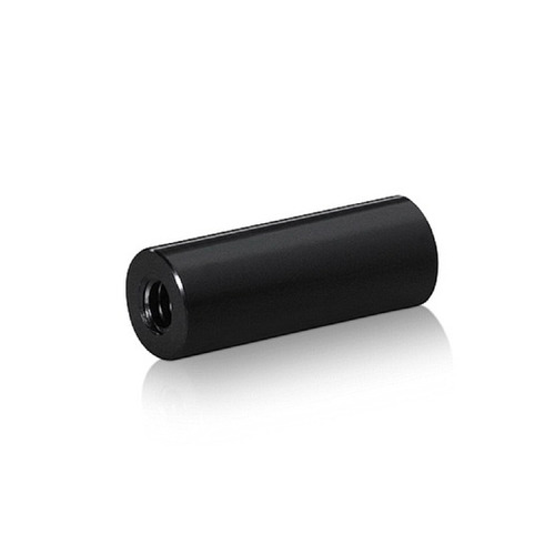 10-24 Threaded Barrels Diameter: 3/8'', Length: 1'', Black Anodized Aluminum [Required Material Hole Size: 7/32'' ]