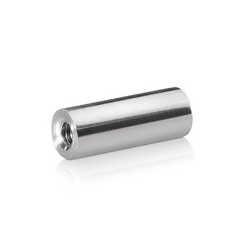 10-24 Threaded Barrels Diameter: 3/8'', Length: 1'', Stainless Steel Polished Finish Grade 304 [Required Material Hole Size: 7/32'' ]