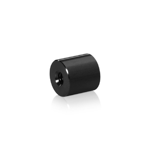 10-24 Threaded Barrels Diameter: 1/2'', Length: 1/2'', Black Anodized Aluminum [Required Material Hole Size: 7/32'' ]