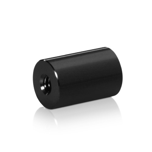 10-24 Threaded Barrels Diameter: 1/2'', Length: 3/4'', Black Anodized Aluminum [Required Material Hole Size: 7/32'' ]
