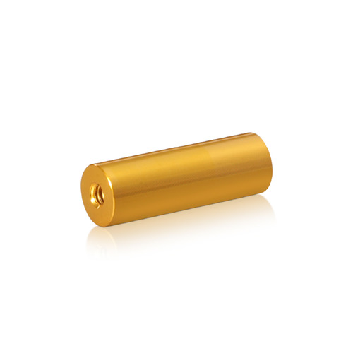 10-24 Threaded Barrels Diameter: 1/2'', Length: 1 1/2'', Gold Anodized [Required Material Hole Size: 7/32'' ]