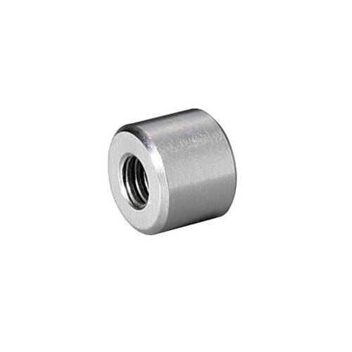5/16-18 Threaded Barrels Diameter: 5/8'', Length: 1/2'', Satin Brushed Stainless Steel Grade 304 [Required Material Hole Size: 3/8'' ]