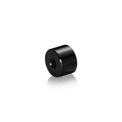 1/4-20 Threaded Barrels Diameter: 3/4'', Length: 1/2'', Black Anodized [Required Material Hole Size: 17/64'' ]