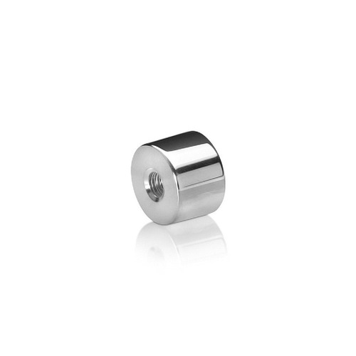 1/4-20 Threaded Barrels Diameter: 3/4'', Length: 1/2'', Polished Finish Grade 304 [Required Material Hole Size: 17/64'' ]