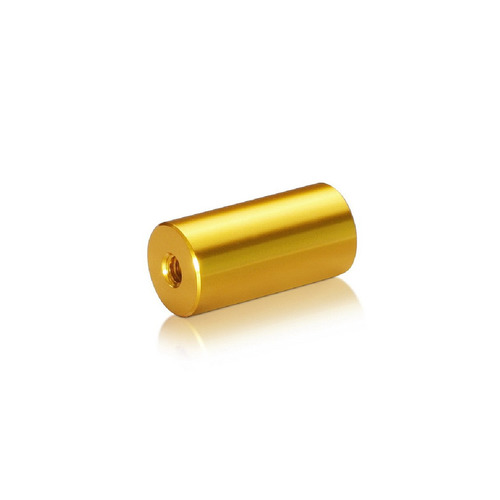 1/4-20 Threaded Barrels Diameter: 3/4'', Length: 1 1/2'', Gold Anodized [Required Material Hole Size: 17/64'' ]