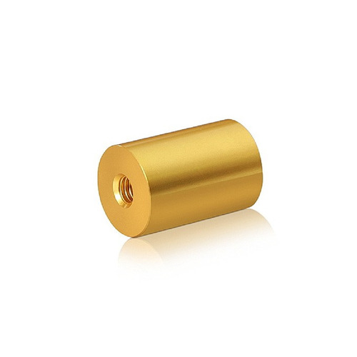 5/16-18 Threaded Barrels Diameter: 3/4'', Length: 1 1/2'', Gold Anodized [Required Material Hole Size: 3/8'' ]