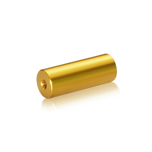 1/4-20 Threaded Barrels Diameter: 3/4'', Length: 2'', Gold Anodized [Required Material Hole Size: 17/64'' ]