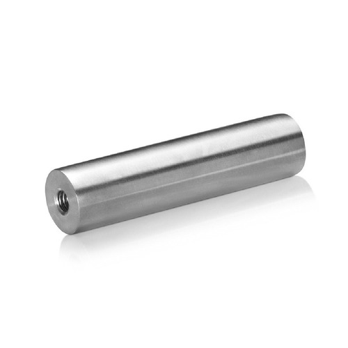 1/4-20 Threaded Barrels Diameter: 3/4'', Length: 3'', Brushed Satin Finish Grade 304 [Required Material Hole Size: 17/64'' ]