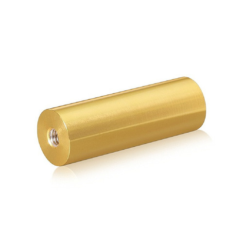 5/16-18 Threaded Barrels Diameter: 3/4'', Length: 3'', Gold Anodized [Required Material Hole Size: 3/8'' ]