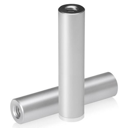 3/8-16 Threaded Barrels Diameter: 3/4'', Length: 3 1/4'', Clear Anodized [Required Material Hole Size: 3/8'' ]