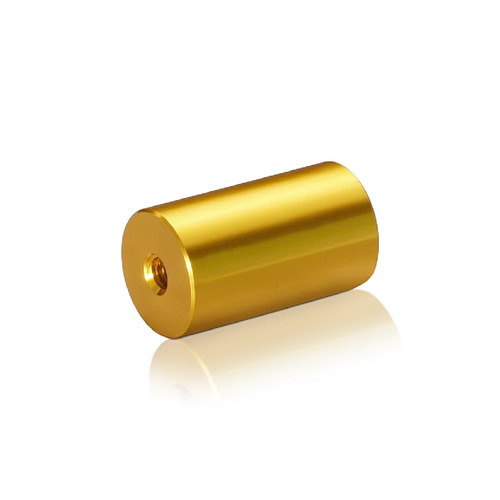 1/4-20 Threaded Barrels Diameter: 7/8'', Length: 1 1/2'', Gold Anodized [Required Material Hole Size: 17/64'' ]