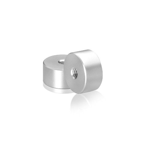 1/4-20 Threaded Barrels Diameter: 1'', Length: 1/2'', Clear Anodized [Required Material Hole Size: 17/64'' ]