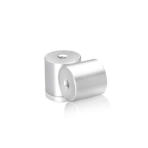 1/4-20 Threaded Barrels Diameter: 1'', Length: 1'', Clear Anodized  [Required Material Hole Size: 17/64'' ]