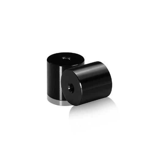 1/4-20 Threaded Barrels Diameter: 1'', Length: 1'', Black Anodized [Required Material Hole Size: 17/64'' ]