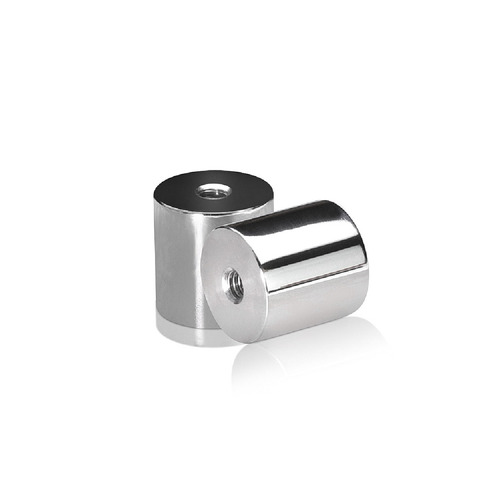 1/4-20 Threaded Barrels Diameter: 1'', Length: 1'', Polished Finish Grade 304 [Required Material Hole Size: 17/64'' ]