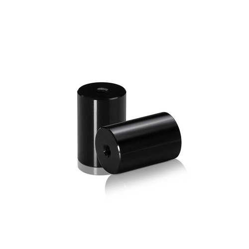 1/4-20 Threaded Barrels Diameter: 1'', Length: 1 1/2'', Black Anodized [Required Material Hole Size: 17/64'' ]