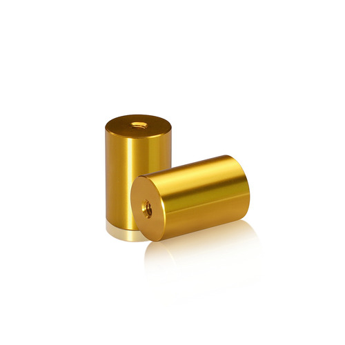 1/4-20 Threaded Barrels Diameter: 1'', Length: 1 1/2'', Gold Anodized [Required Material Hole Size: 17/64'' ]