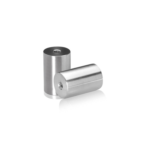 1/4-20 Threaded Barrels Diameter: 1'', Length: 1 1/2'', Brushed Satin Finish Grade 304 [Required Material Hole Size: 17/64'' ]