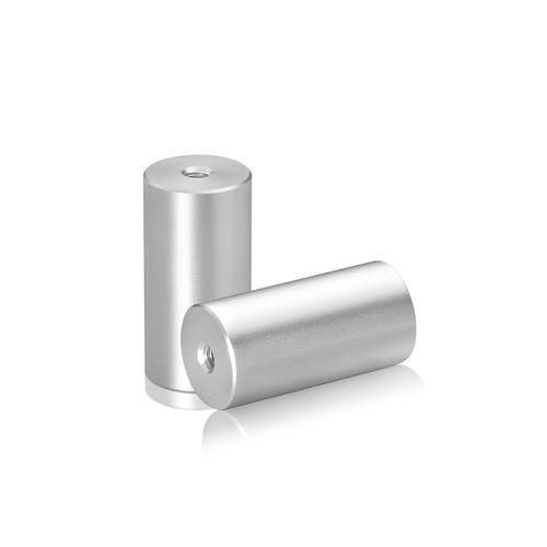 1/4-20 Threaded Barrels Diameter: 1'', Length: 2'', Clear Anodized [Required Material Hole Size: 17/64'' ]