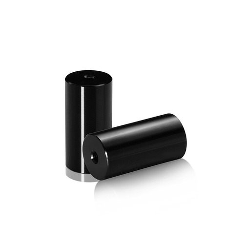 1/4-20 Threaded Barrels Diameter: 1'', Length: 2'', Black Anodized [Required Material Hole Size: 17/64'' ]