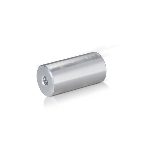 5/16-18 Threaded Barrels Diameter: 1'', Length: 2'', Clear Anodized [Required Material Hole Size: 3/8'' ]