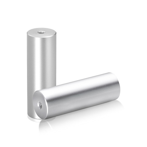 1/4-20 Threaded Barrels Diameter: 1'', Length: 3'', Clear Anodized [Required Material Hole Size: 17/64'' ]