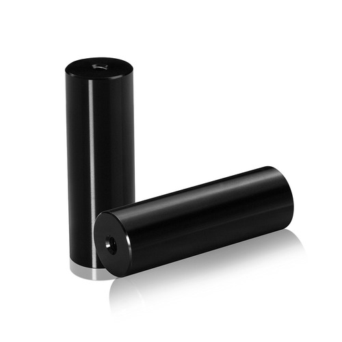 1/4-20 Threaded Barrels Diameter: 1'', Length: 3'', Black Anodized [Required Material Hole Size: 17/64'' ]