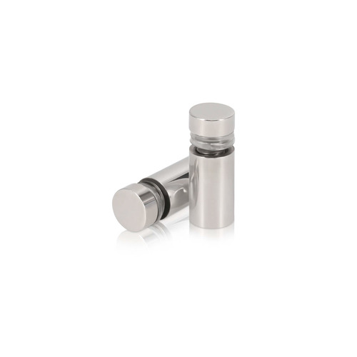 1/2'' Diameter X 3/4'' Barrel Length, Stainless Steel Polished Finish. Easy Fasten Standoff (For Inside Use Only) [Required Material Hole Size: 3/8'']