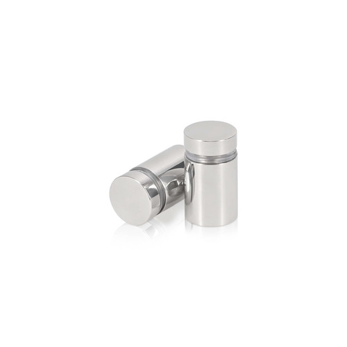 5/8'' Diameter X 3/4'' Barrel Length, Stainless Steel Polished Finish. Easy Fasten Standoff (For Inside Use Only) [Required Material Hole Size: 7/16'']