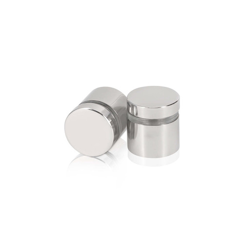 3/4'' Diameter X 1/2'' Barrel Length, Stainless Steel Polished Finish. Easy Fasten Standoff (For Inside Use Only) [Required Material Hole Size: 7/16'']