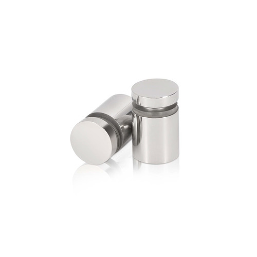 3/4'' Diameter X 3/4'' Barrel Length, Stainless Steel Polished Finish. Easy Fasten Standoff (For Inside Use Only) [Required Material Hole Size: 7/16'']