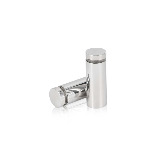 3/4'' Diameter X 1-3/4'' Barrel Length, Stainless Steel Polished Finish. Easy Fasten Standoff (For Inside Use Only) [Required Material Hole Size: 7/16'']