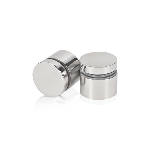 7/8'' Diameter X 1/2'' Barrel Length, Stainless Steel Polished Finish. Easy Fasten Standoff (For Inside Use Only) [Required Material Hole Size: 7/16'']