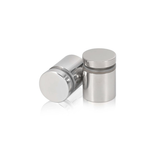7/8'' Diameter X 3/4'' Barrel Length, Stainless Steel Polished Finish. Easy Fasten Standoff (For Inside Use Only) [Required Material Hole Size: 7/16'']