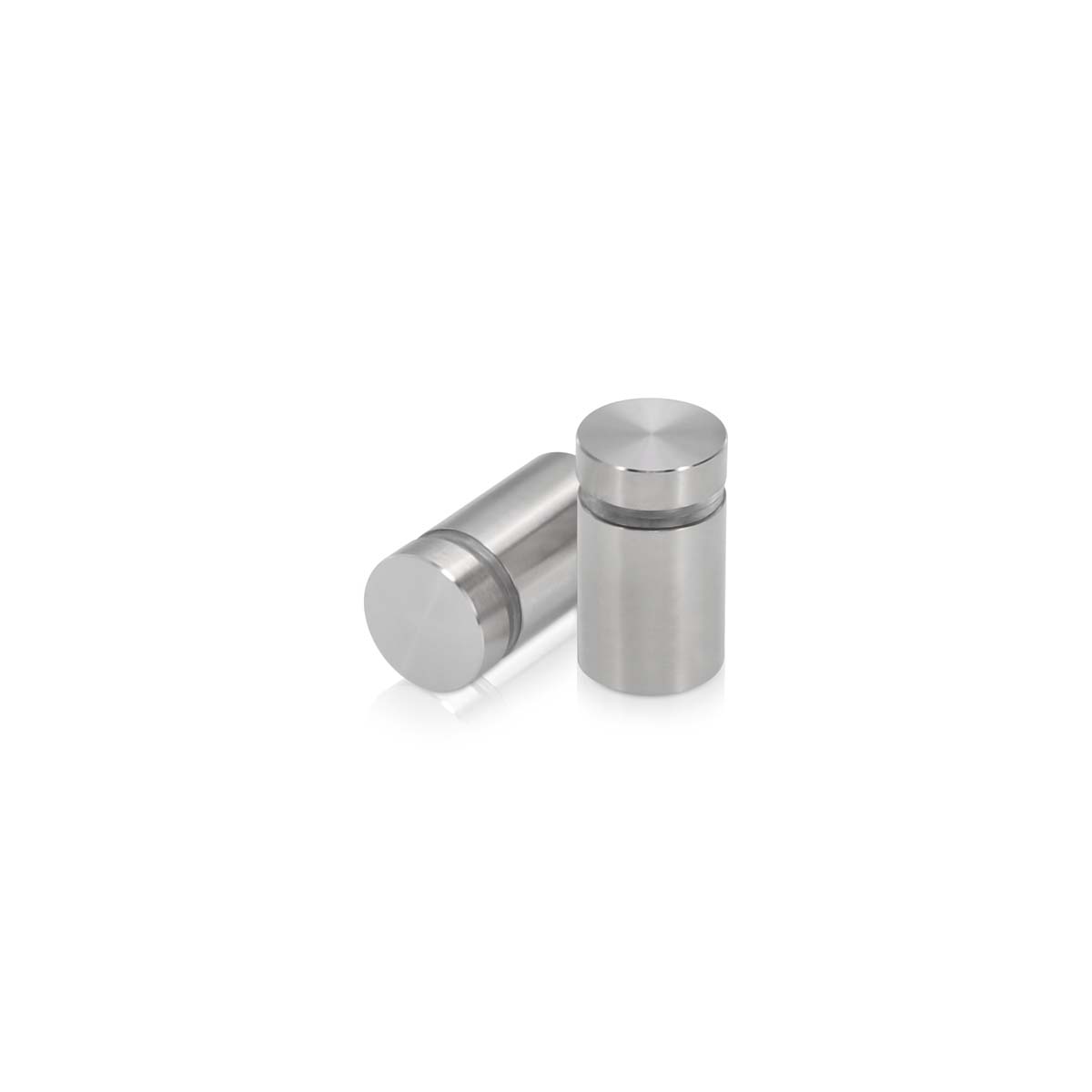 5/8'' Diameter X 1/2'' Barrel Length, Stainless Steel Brushed Finish. Easy Fasten Standoff (For Inside Use Only) [Required Material Hole Size: 7/16'']