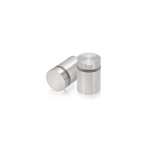 3/4'' Diameter X 3/4'' Barrel Length, Stainless Steel Brushed Finish. Easy Fasten Standoff (For Inside Use Only) [Required Material Hole Size: 7/16'']