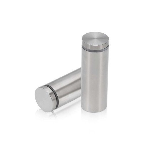 1'' Diameter X 2-1/2'' Barrel Length, Stainless Steel Satin Brushed Finish. Easy Fasten Standoff (For Inside Use Only) [Required Material Hole Size: 7/16'']