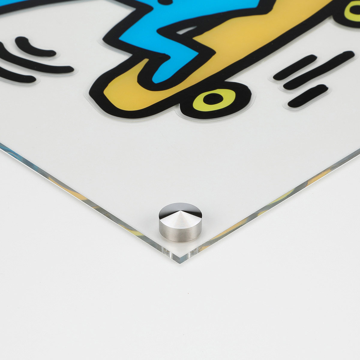 Set of Conical Screw Cover Diameter 7/8'', Satin Brushed Stainless Steel Finish (Indoor Use Only)