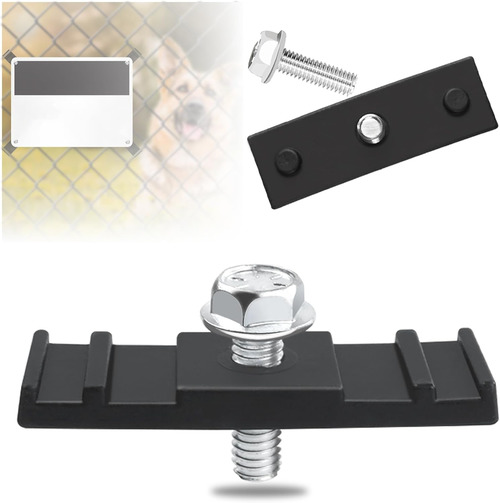 20x LinKlip Chain Link Fence Easy Sign Mounting For Chain Link Fences With 5/16-18 x 1'' Zinc Hex Flange Bolt