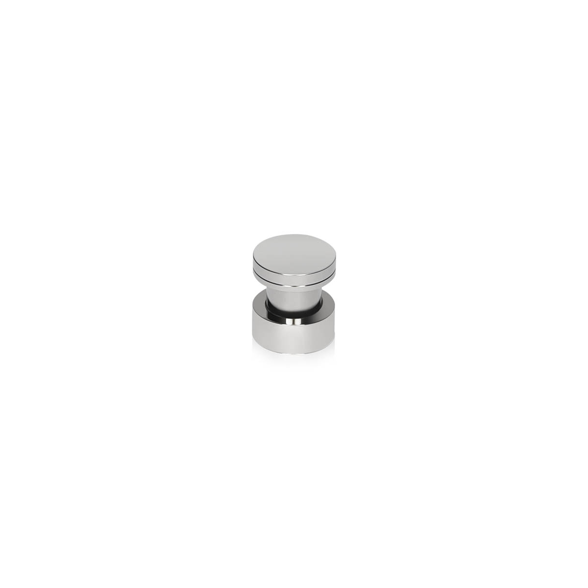 3/4'' Diameter X 5/16'' Barrel Length Stainless Steel (316) Panel Mount Standoffs, Flat Head Polished Finish (for Inside or Outside Use) Material Thick. Accepted 5/16'' to 3/8'' [Required Material Hole Size: 9/16'']