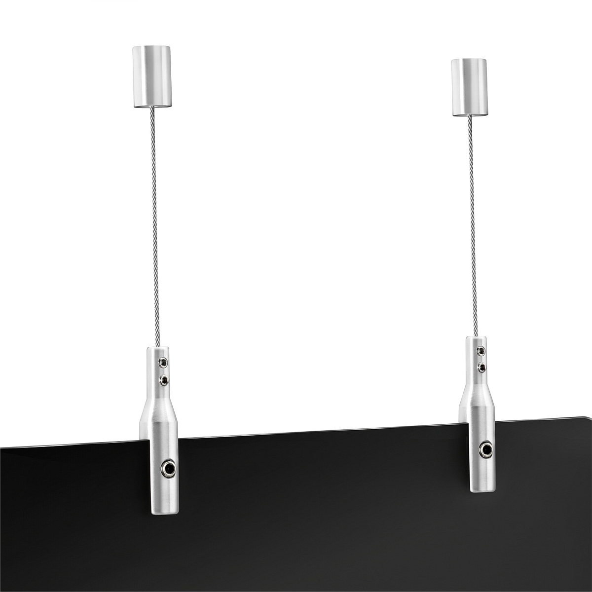 Suspended Cable System Kit (2 full set) Aluminum Clear Anodized finish - 1/16'' Diameter Cable