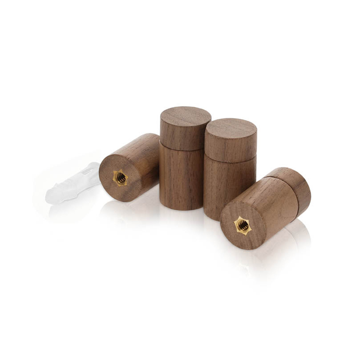 (Set of 4) 3/4'' Diameter X 1'' Barrel Length, Wooden Flat Head
