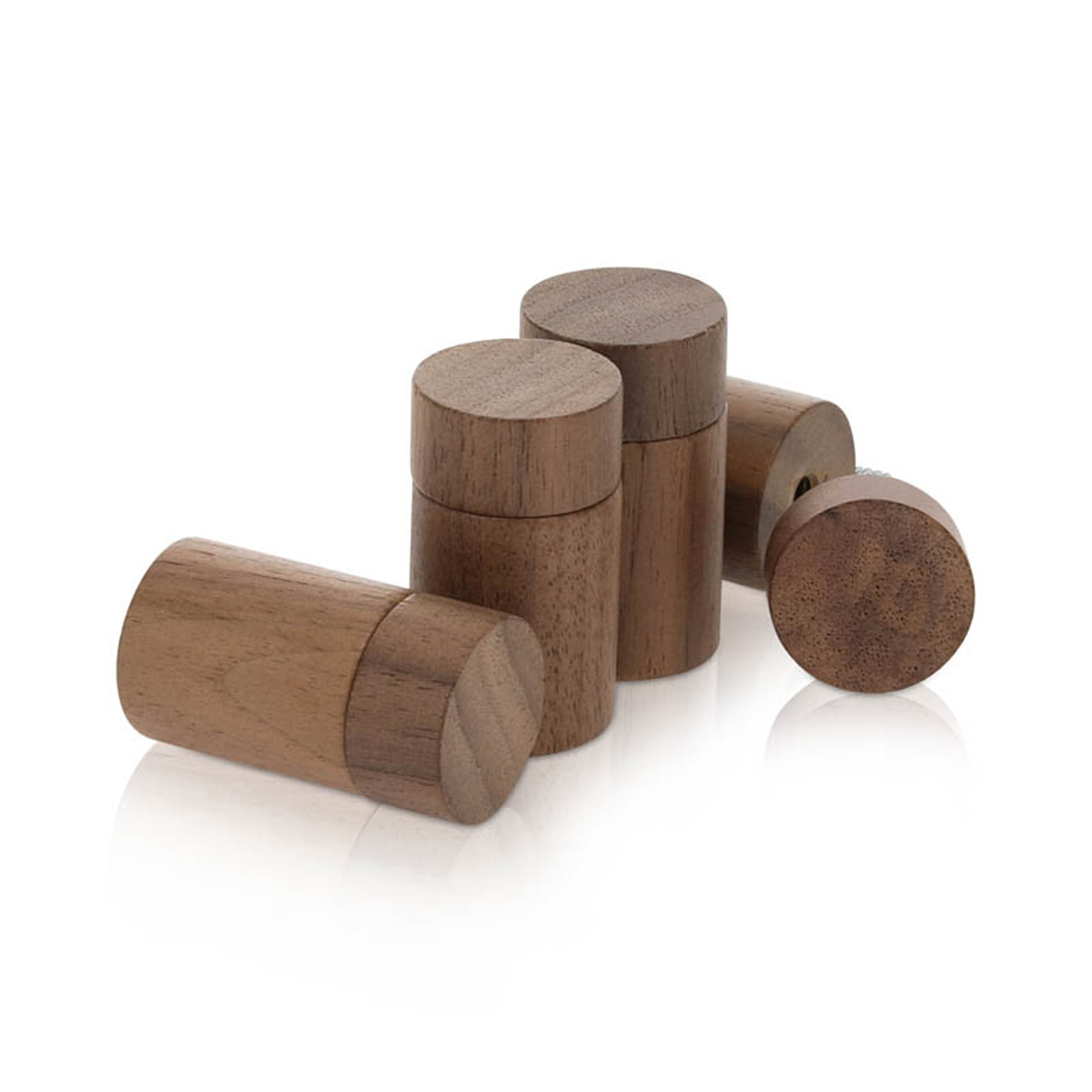 (Set of 4) 3/4'' Diameter X 1'' Barrel Length, Wooden Flat Head