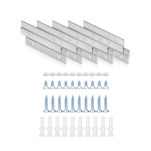 4'' Aluminum French Cleat, Interlocking Wall Mounting Bracket Hanger 