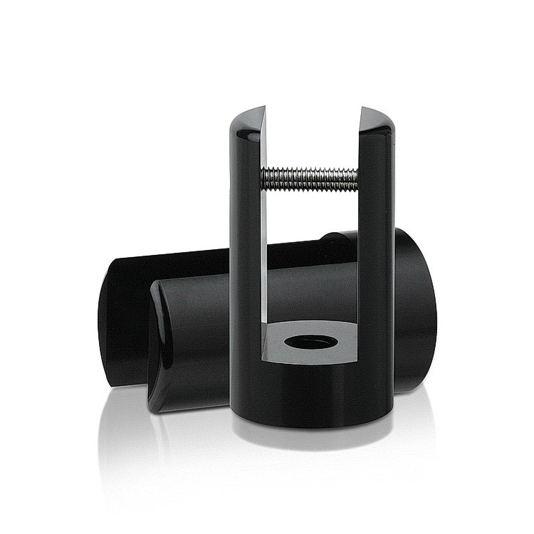 Aluminum Black Anodized Finish 1'' x 1-3/8''  Projecting Gripper, Holds Up To 1/2'' Material