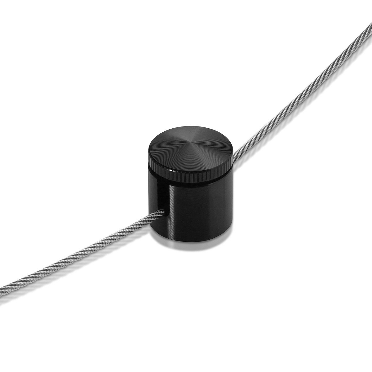 5/8'' Diameter x 1/2'' Barrel Length, Aluminum Glass Standoff Black