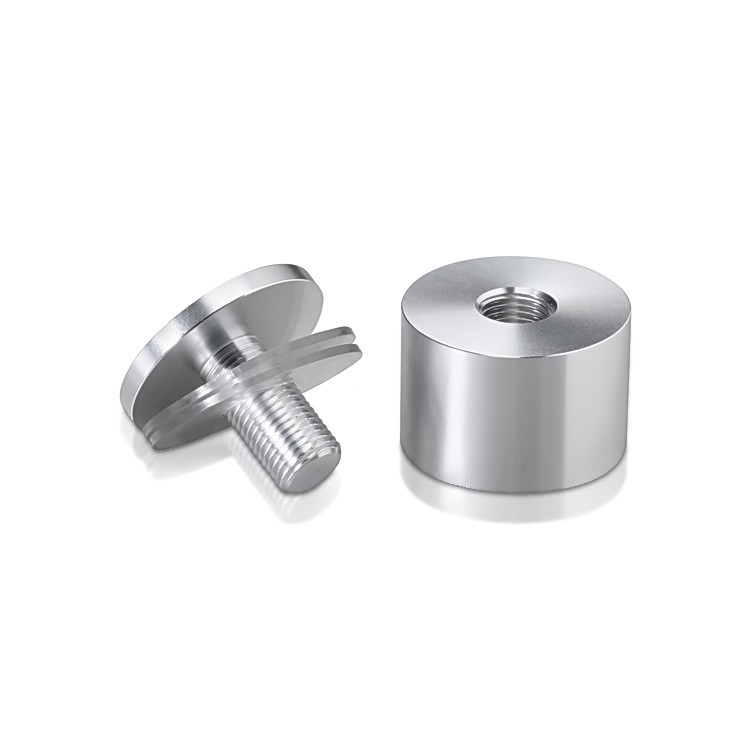 Aluminum Standoffs, Diameter 1 1/4, Standoff 3/4'', Aluminum Clear