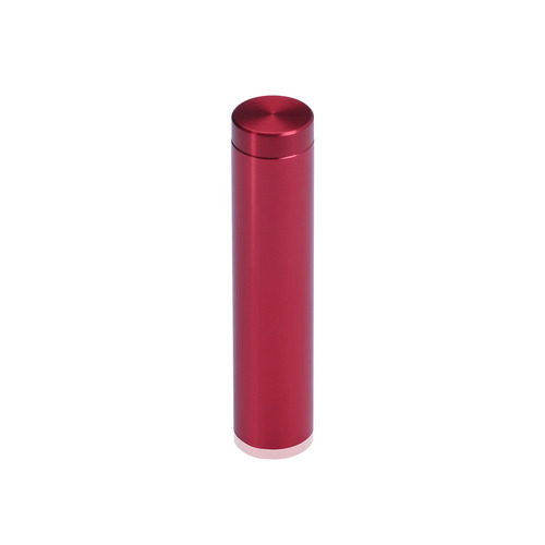 1/2'' Diameter X 2'' Barrel Length, Affordable Aluminum Standoffs, Cherry Red Anodized Finish Easy Fasten Standoff (For Inside / Outside use) [Required Material Hole Size: 3/8'']