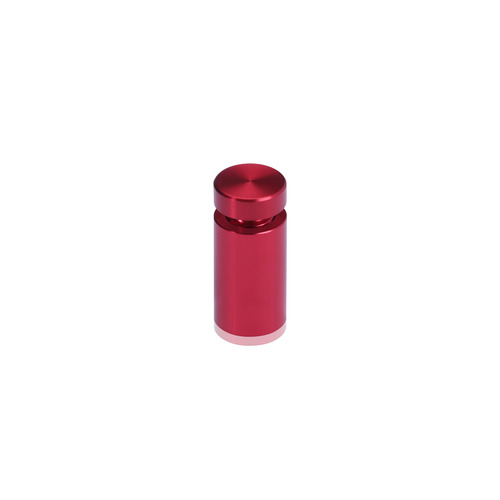 1/2'' Diameter X 3/4'' Barrel Length, Affordable Aluminum Standoffs, Cherry Red Anodized Finish Easy Fasten Standoff (For Inside / Outside use) [Required Material Hole Size: 3/8'']